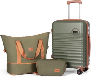 Carry On Luggage 22x14x9 Airline Approved, 20-inch Hard Shell Suitcases with Wheels, ABS Lightweight Carry on Suitcase with TSA Lock