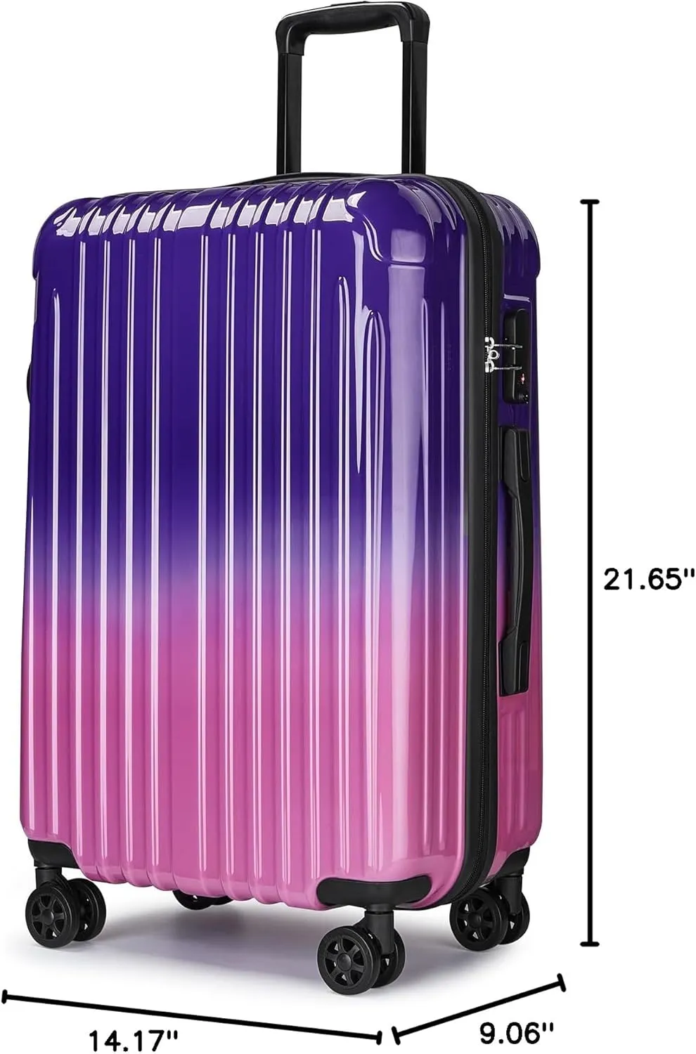 Carry on Luggage - Airline Approved Suitcases with Spinner Wheels, Built-In TSA Lock，Hard Shell Expandable Suitcases