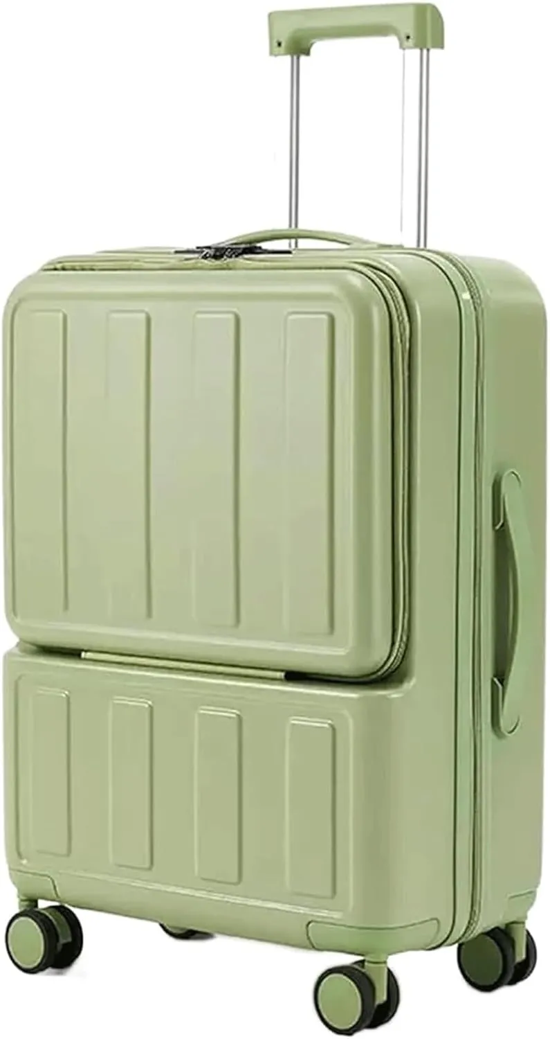 Carry-on Suitcase Luggage Suitcases with Charging Port Luggage Expandable Combination Lock Luggage Carry-on Suitcases Carry On Luggages,White-20inch (Grün 20inch)