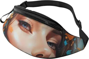 Casual Abstract Whispers Printed Fanny Pack,Crossbody Fanny packs for women Men Waist Bag for Running Travel