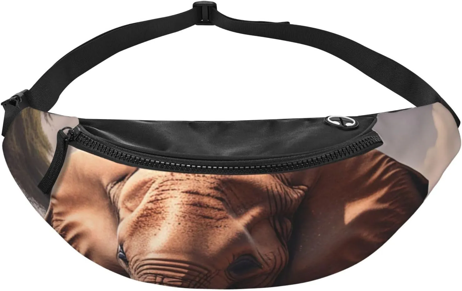 Casual Elephants Red Printed Fanny Pack,Crossbody Fanny packs for women Men Waist Bag for Running Travel