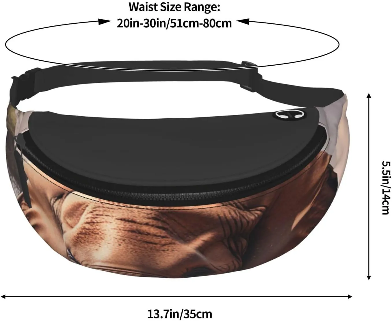 Casual Elephants Red Printed Fanny Pack,Crossbody Fanny packs for women Men Waist Bag for Running Travel