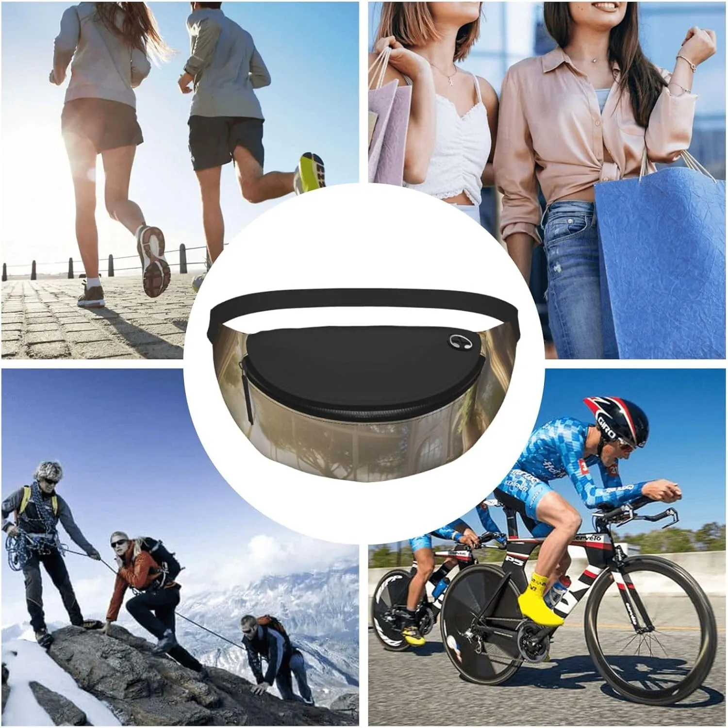 Casual Ethereal Eden Printed Fanny Pack,Crossbody Fanny packs for women Men Waist Bag for Running Travel