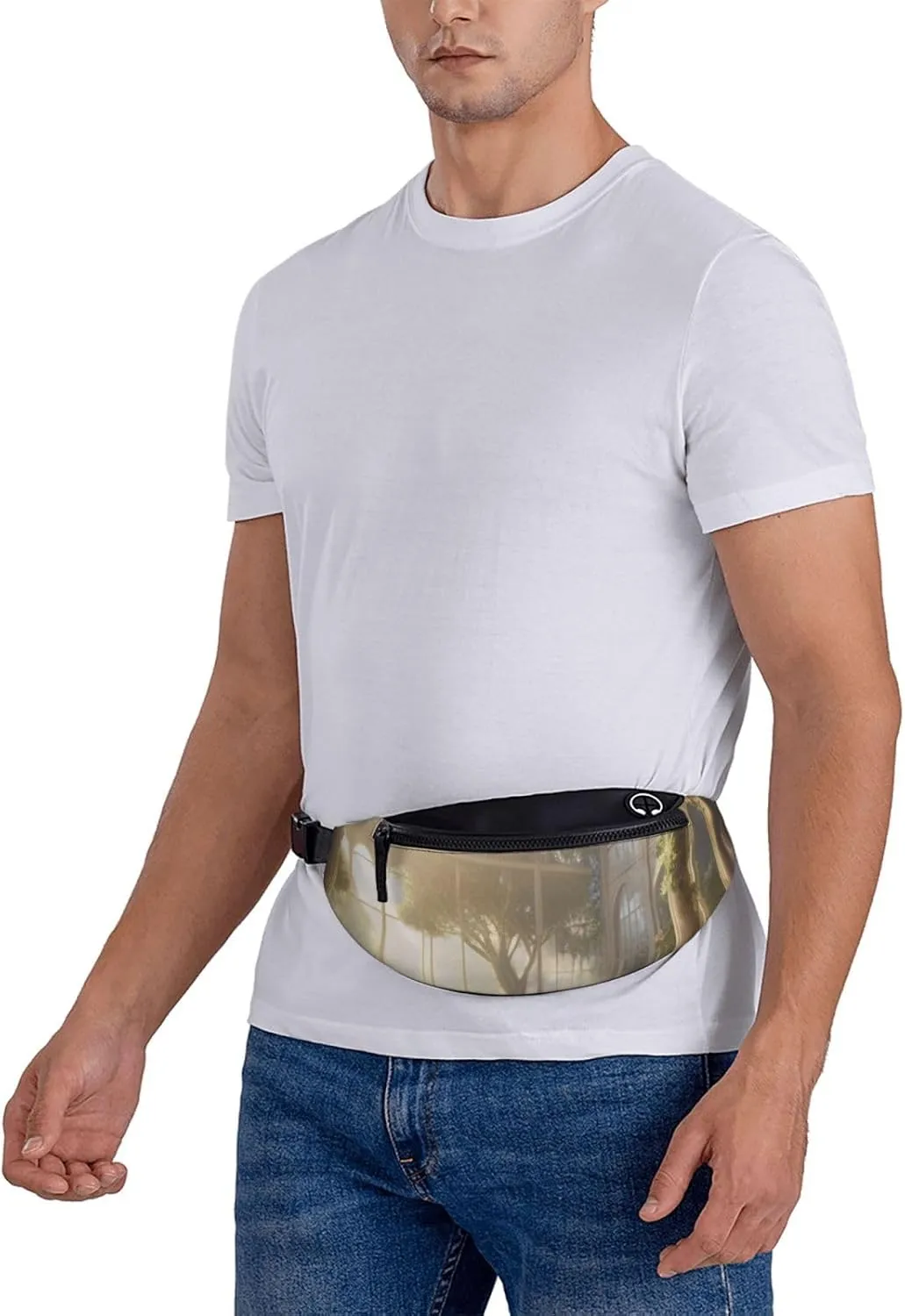 Casual Ethereal Eden Printed Fanny Pack,Crossbody Fanny packs for women Men Waist Bag for Running Travel