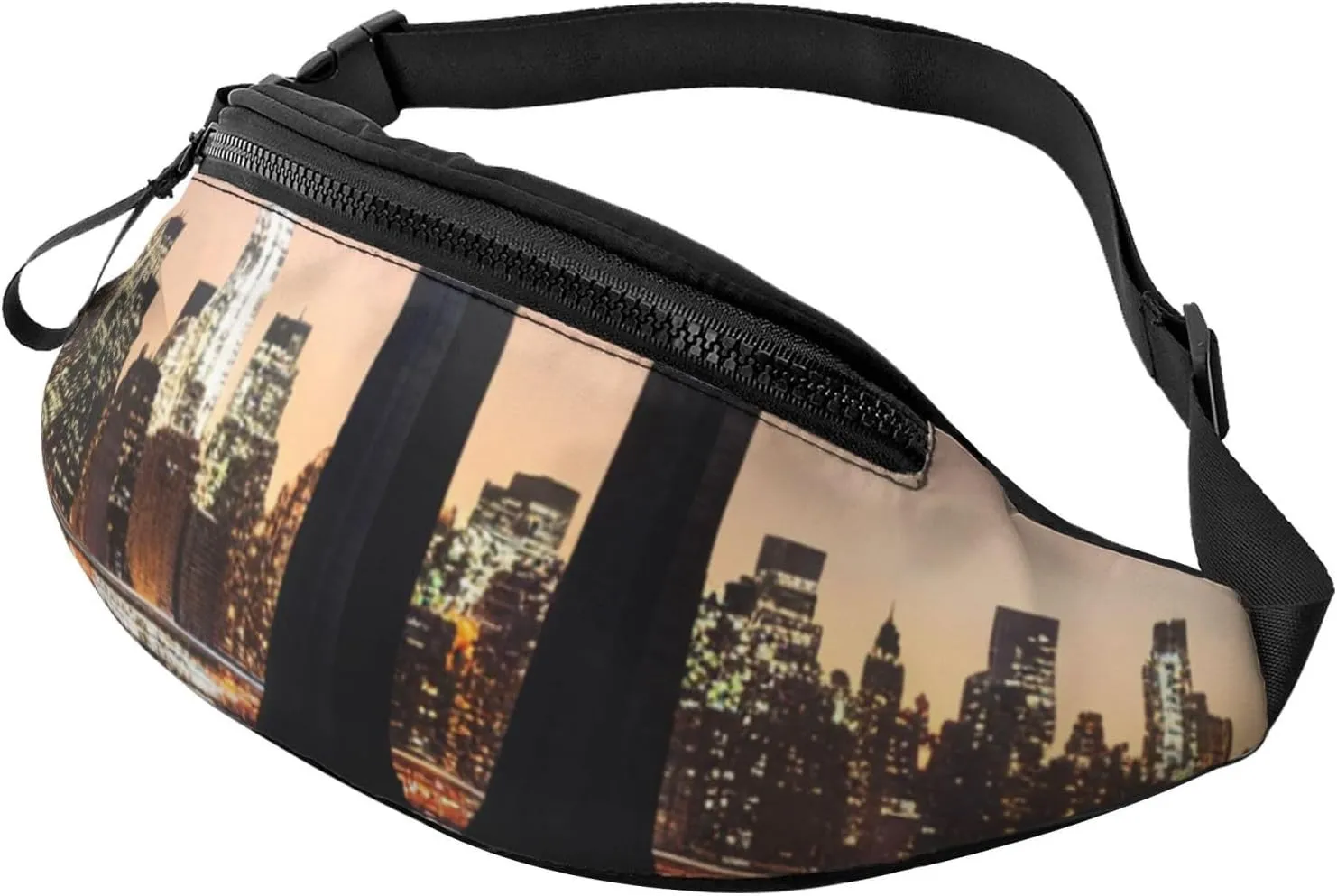 Casual new york Printed Fanny Pack,Crossbody Fanny packs for women Men Waist Bag for Running Travel