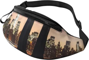 Casual new york Printed Fanny Pack,Crossbody Fanny packs for women Men Waist Bag for Running Travel