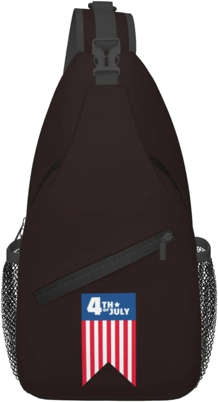 Celebrating America's Independence Day On July 4 Crossbody Bags For Women Men Chest Backpack Gym Shoulder Bag Travel Outdoor Sports Casual Crossbody Bags