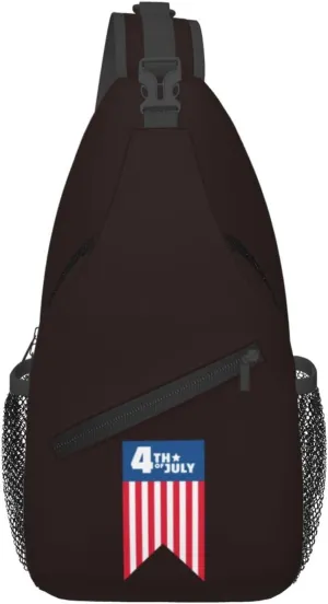 Celebrating America's Independence Day On July 4 Crossbody Bags For Women Men Chest Backpack Gym Shoulder Bag Travel Outdoor Sports Casual Crossbody Bags