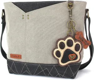 CHALA Prism Crossbody - Ivory Pawprint - Gray