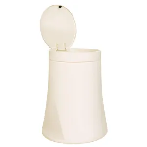 Changeable Bag Trash Can Home Living Room Bedroom Bathroom Creative Round Large Trash Can Garbage Bin (Color : Black) (Beige)