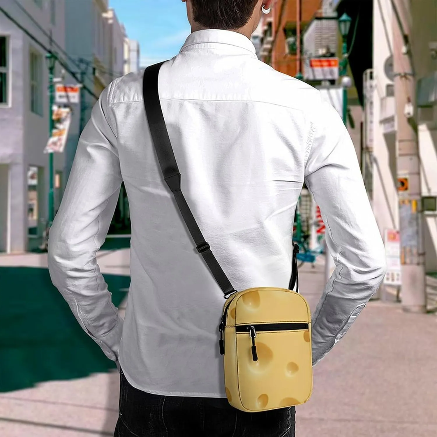 Cheese Crossbody Bag Small Shoulder Bag Waterproof, Lightweight And Convenient