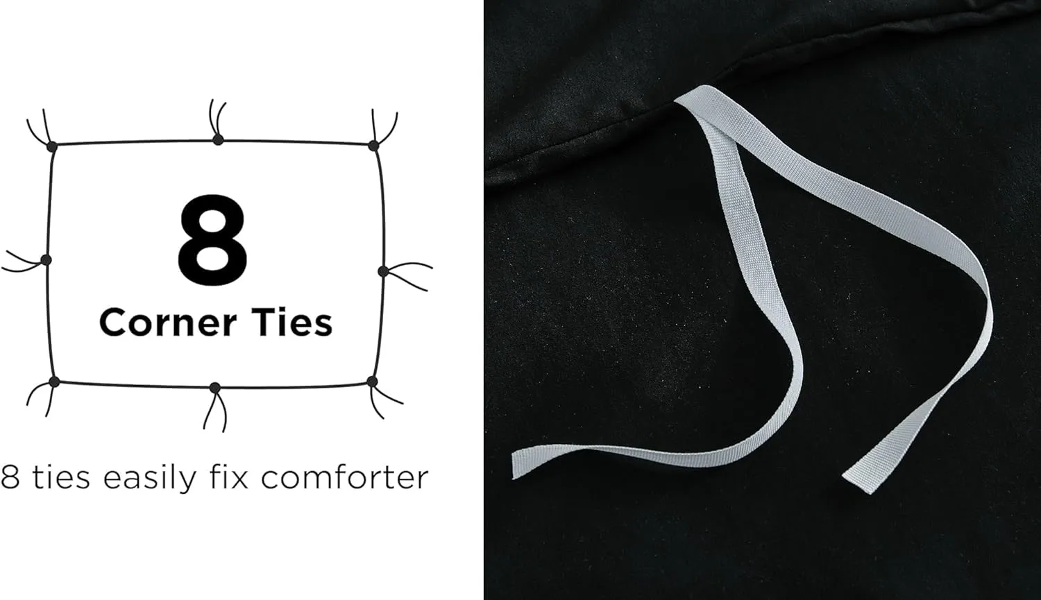 Chezmoi Collection Piers 3-Piece Black Distressed Velvet Duvet Cover Set Queen Size with Button Closure and 8 Corner Ties, Soft Washed Microfiber Reverse Comforter Cover