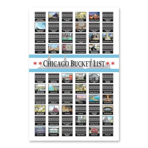 Chicago Scratch Off Poster; 12x18; Chicago Bucket List; Chicago housewarming Gift; Chicago Travel Map; Chicago Gift; Illinois; Chicago Art