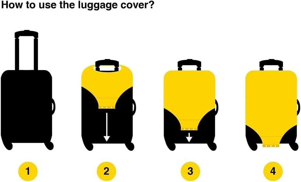 CHIFIGNO Flower Garden Cover Suitcase Protector Elastic Luggage Cover with Concealed Zippers for 18-32 Inch Luggage L Fits 26-28 Inch