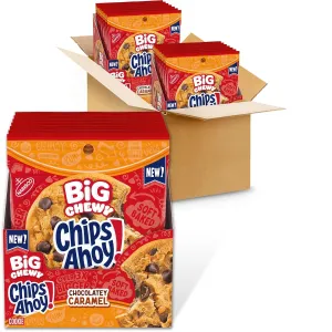CHIPS AHOY! Big Chewy Chocolate Chip Cookies, Chocolatey Caramel, 14 Snack Packs (1 Cookie Per Pack)