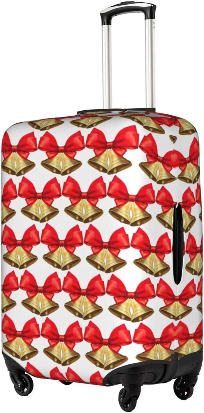 Christmas Bells Travel Box Protective Cover,Travel Luggage Cover,Suitcase Protector Fits 18-32 In,Suitcase Cover