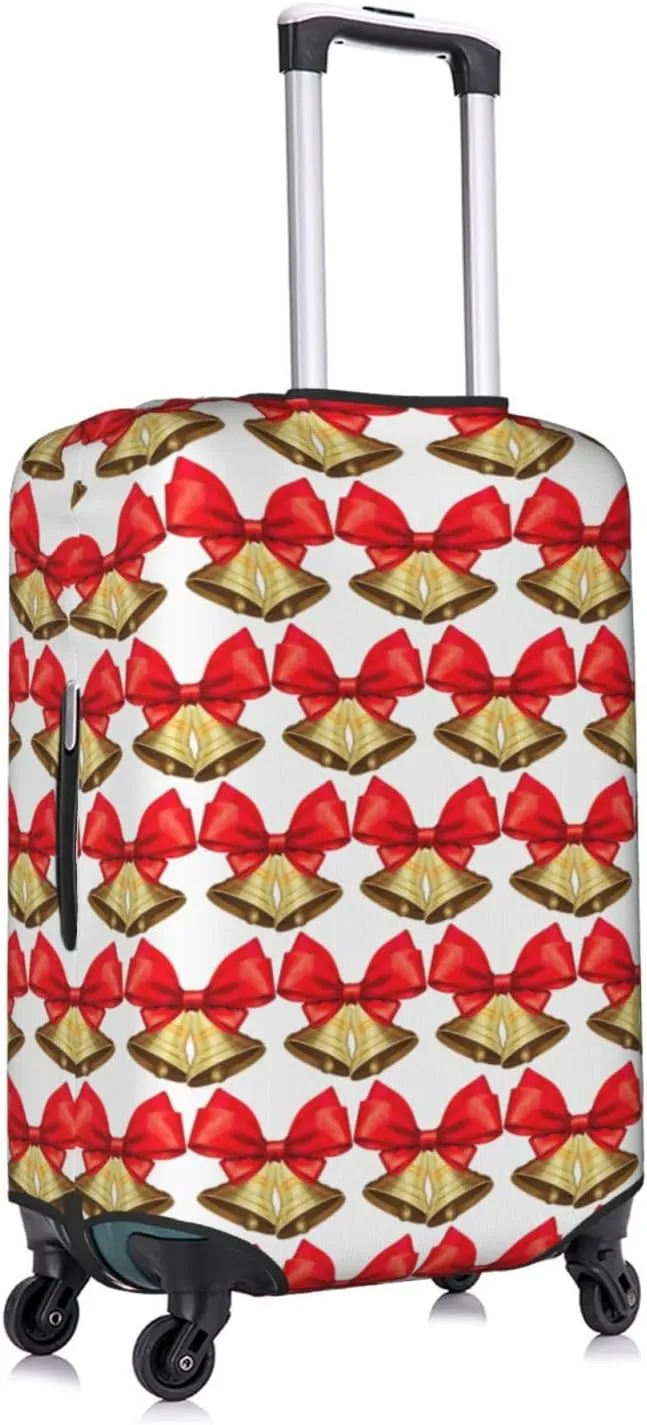Christmas Bells Travel Box Protective Cover,Travel Luggage Cover,Suitcase Protector Fits 18-32 In,Suitcase Cover