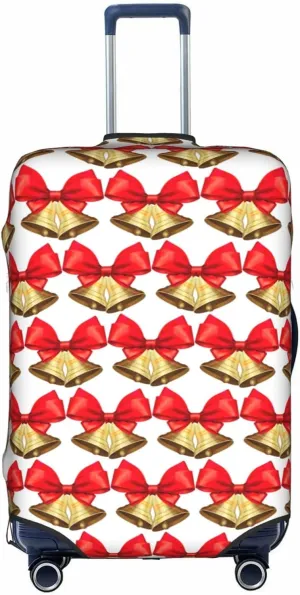 Christmas Bells Travel Box Protective Cover,Travel Luggage Cover,Suitcase Protector Fits 18-32 In,Suitcase Cover