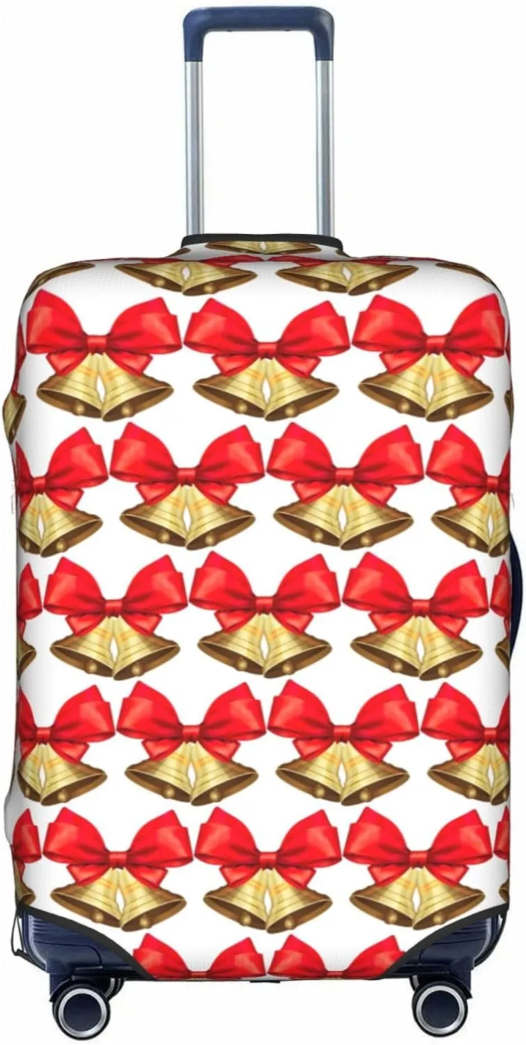 Christmas Bells Travel Box Protective Cover,Travel Luggage Cover,Suitcase Protector Fits 18-32 In,Suitcase Cover