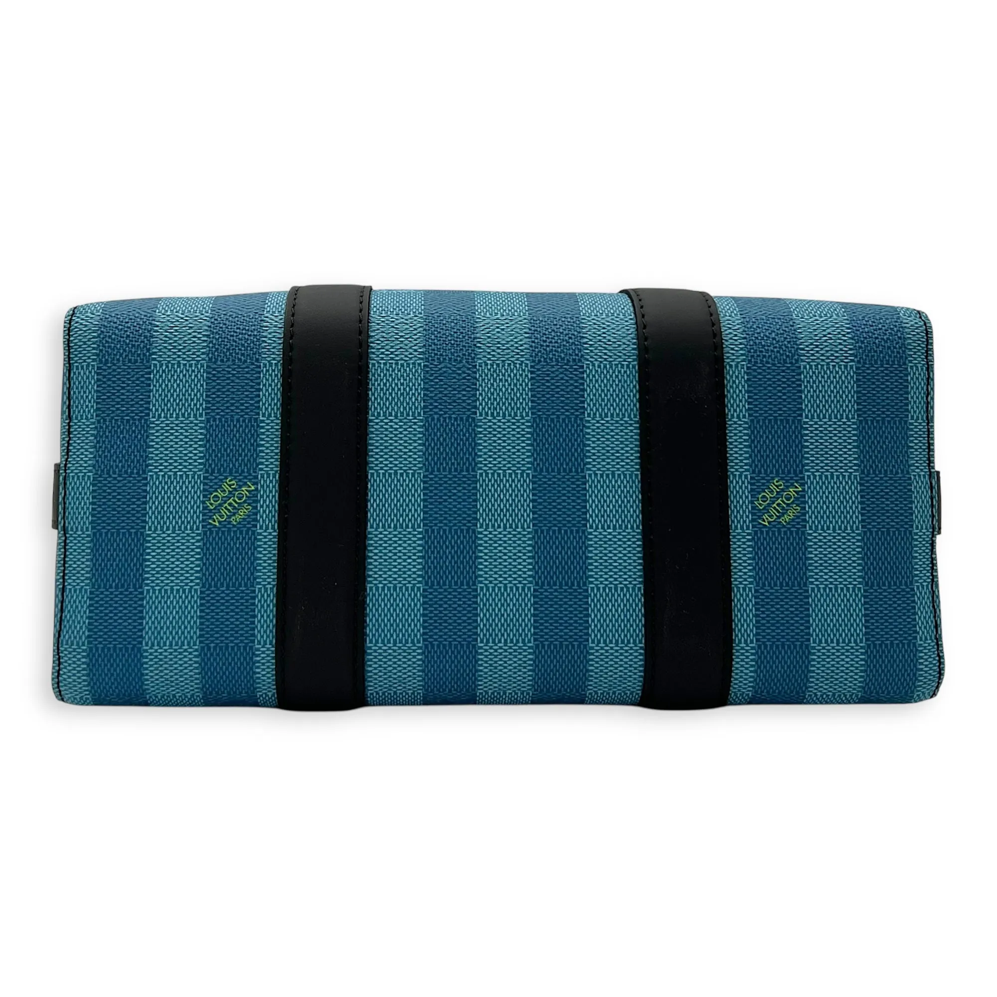 City keepall Crossbody Bag Medium Blue in Canvas, Black hardware