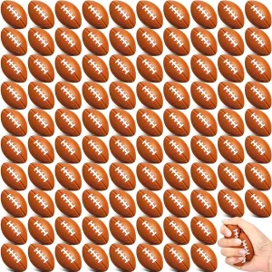 Civaner 100 Packs Mini Football Sports Stress Balls Foam Small Football Mini Sports rugbys Small Foam Relief Balls Party Favors for Carnival Reward