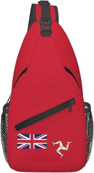 Civil Ensign Of The Isle Of Man Crossbody Bags For Women Men Chest Backpack Gym Shoulder Bag Travel Outdoor Sports Casual Crossbody Bags