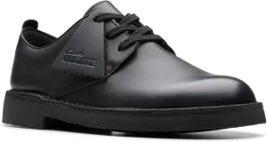 Clarks Kids Original Desert London O Black Leather, Black Leather, 11.5 Wide Big Kid