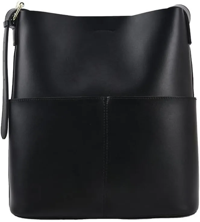 Classic Leather Bucket Bag - Timeless Design with Adjustable Strap and Roomy Interior for Everyday Use and Versatile Style