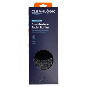 CleanLogic Detoxify Dual Texture Facial Buffer, Certified Organic, 3 Packs (Pack Of 6)