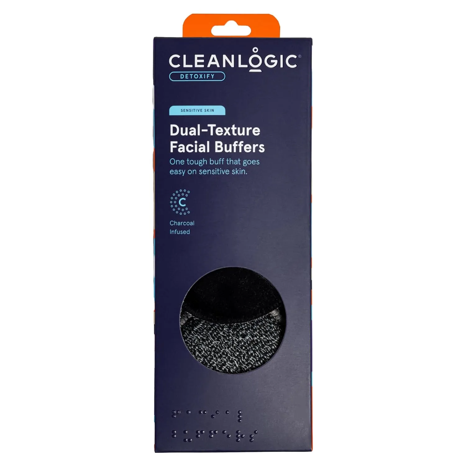 CleanLogic Detoxify Dual Texture Facial Buffer, Certified Organic, 3 Packs (Pack Of 6)