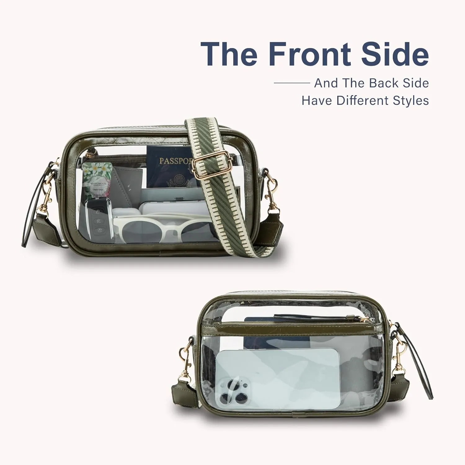 Clear Purse for Women, Clear Bag for Stadium Events