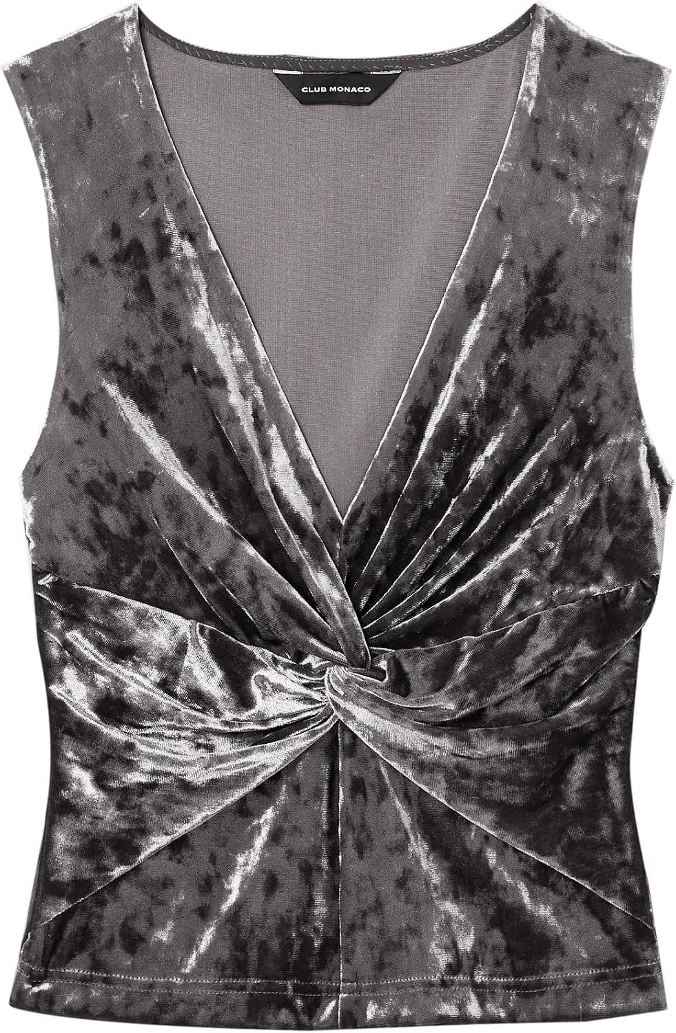 Club Monaco Women's Polyester Blend Crushed Velvet Top