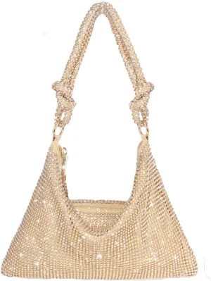Clutch Purse for Women,Sparkly Rhinestone Evening Bag Wedding & Party Accessories,Handbag Fits Phone,Wallet & Lipstick