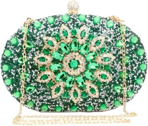Clutch Purses for Women Evening Bag Nude Purse Luxury Handbag Bride Wallet Glitter Multicolor Rhinestone Bags