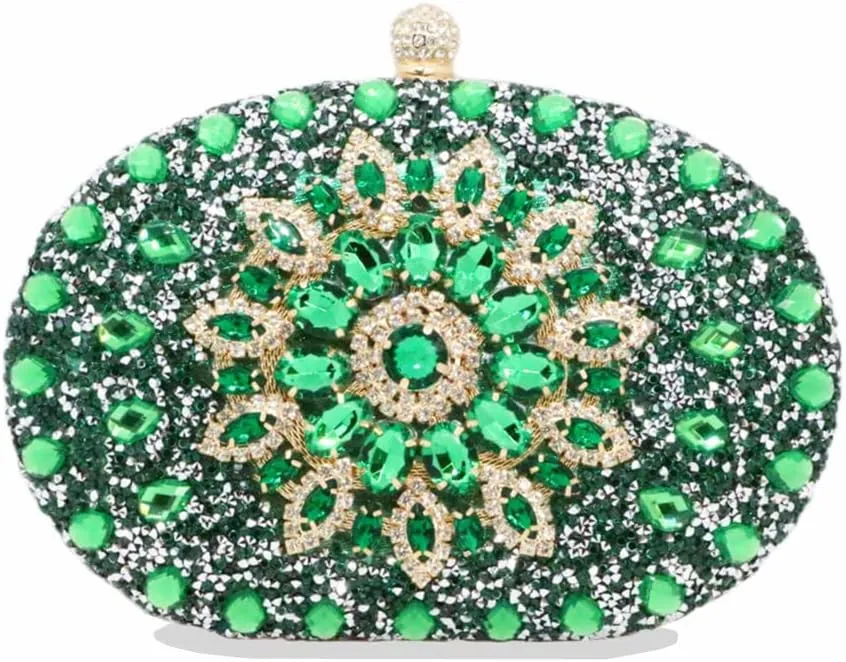 Clutch Purses for Women Evening Bag Nude Purse Luxury Handbag Bride Wallet Glitter Multicolor Rhinestone Bags