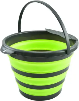 Collapsible Bucket Store 5L/10L Hiking Camping Round Foldable Bucket Practical Green S
