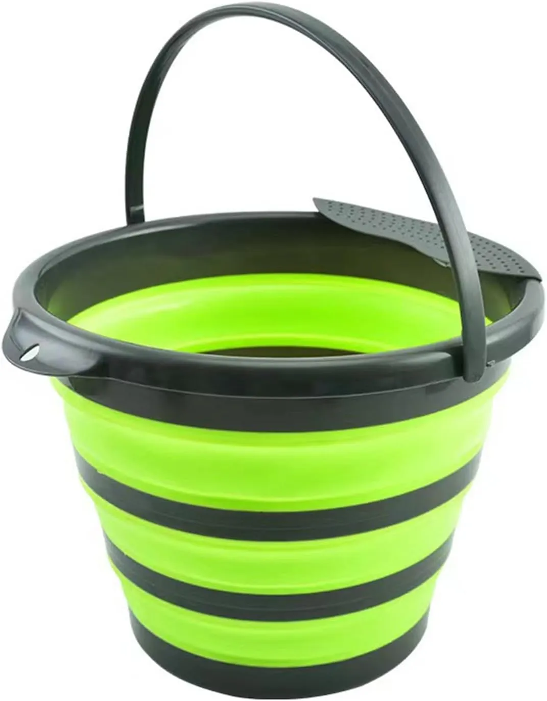 Collapsible Bucket Store 5L/10L Hiking Camping Round Foldable Bucket Practical Green S