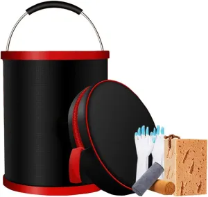 Collapsible Buckets, Camping Water Storage Container, Portable Folding Bucket Wash Basin for Travelling Camping Hiking Fishing Boating Gardening, Easy Storage (Size : 9L)