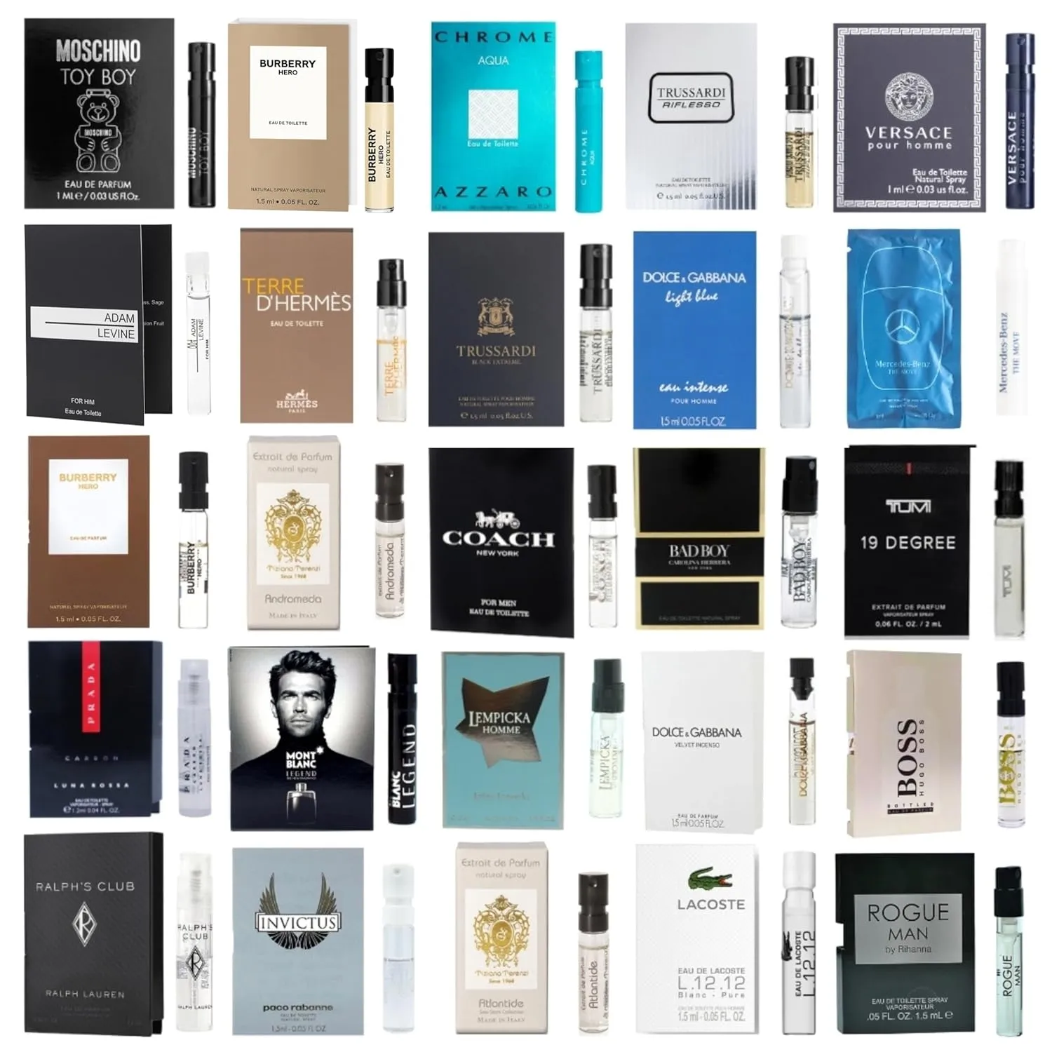 Cologne Samples for Men - 10 Designer Fragrance Brands