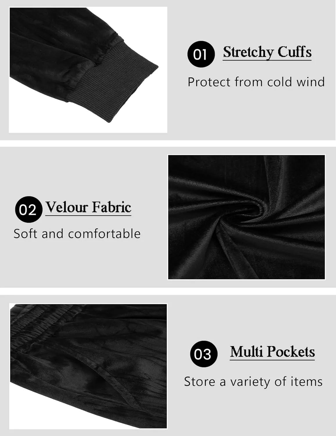 COOFANDY Mens 2 Piece Velour Tracksuit Full Zip Jackets Pants Velvet Jogging Suits Sweatsuit Set