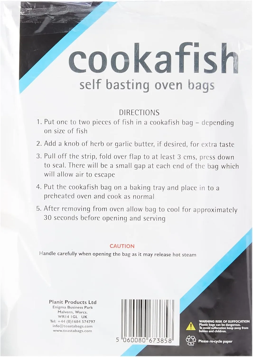 Cookafish Oven Bags (Pack of 50), 150 x 200 cm