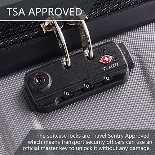 COOLIFE Hard Shell Suitcase with TSA Lock and 4 Spinner Wheels Lightweight 2 Year Warranty Durable (Turquoise Green, 3 Pcs Set)