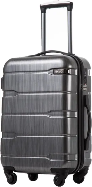 Coolife Luggage Expandable(only 28") Suitcase PC ABS Spinner Built-In TSA lock 20in 24in 28in Carry on