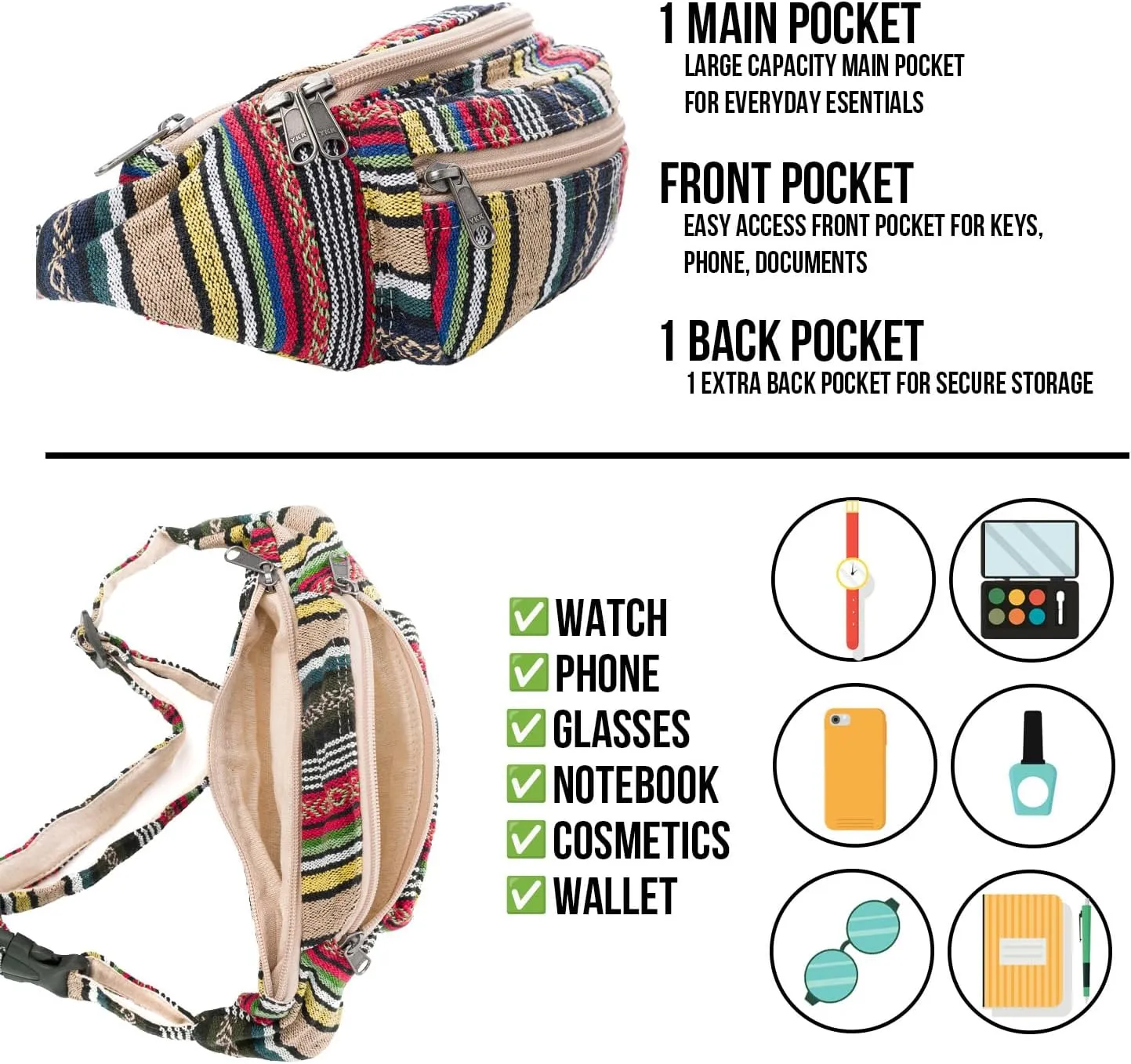 core hemp fanny pack (Boho Kushi)
