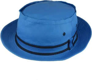 Cotton Twill Fisherman Roll Up Bucket Hat with Stripe Band