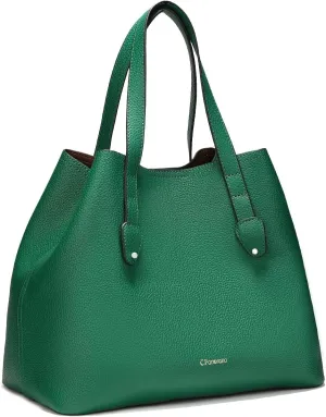C.Paravano Large Capacity Tote Handbag | Full Grain Leather Tote Bag | Hobo Bag | Women's Top Handle Tote | Travel Work Tote