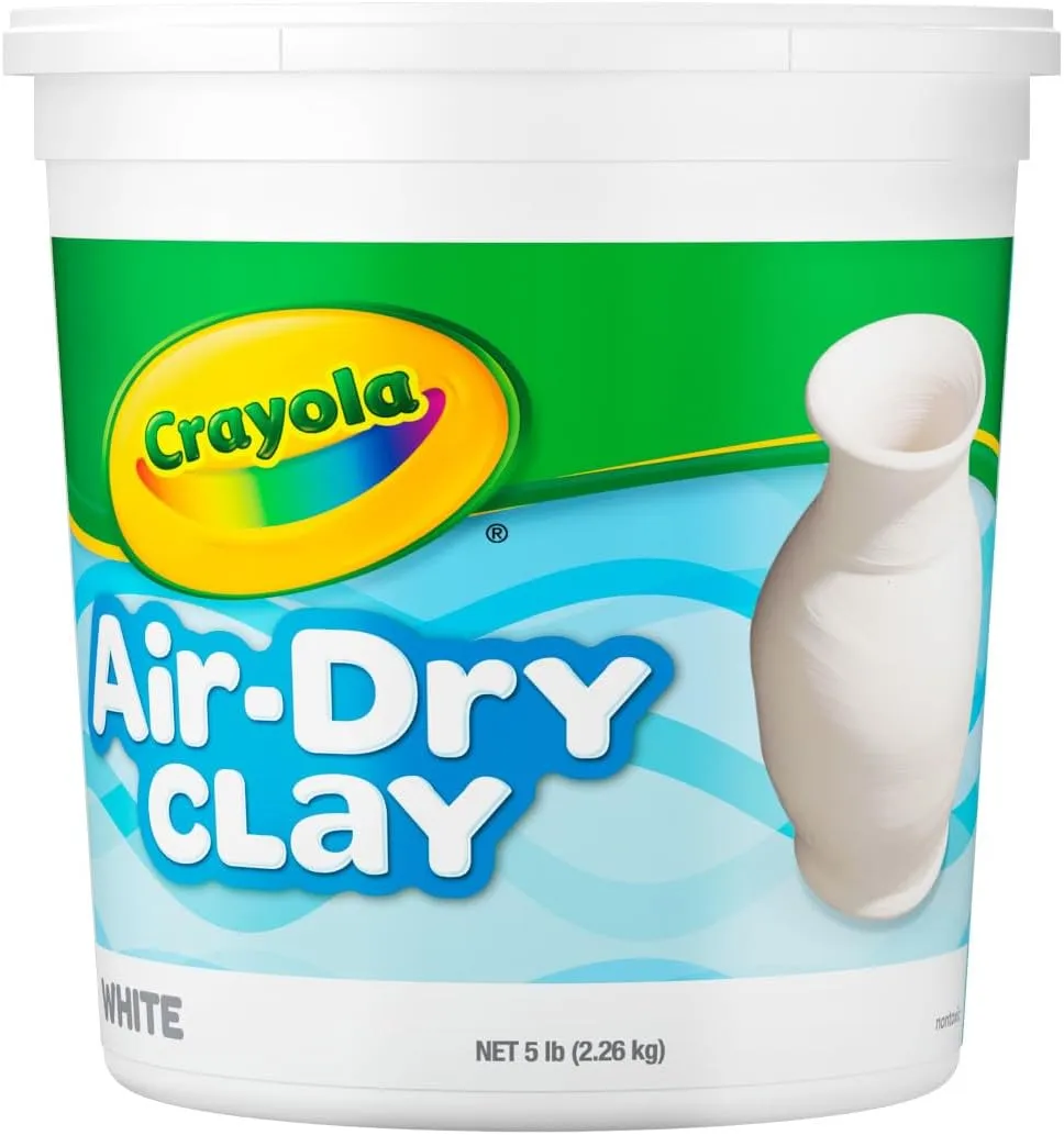Crayola Air Dry Clay (5lbs), Natural White Modeling Clay for Kids, Sculpting Material, Bulk Craft Supplies for School Classrooms