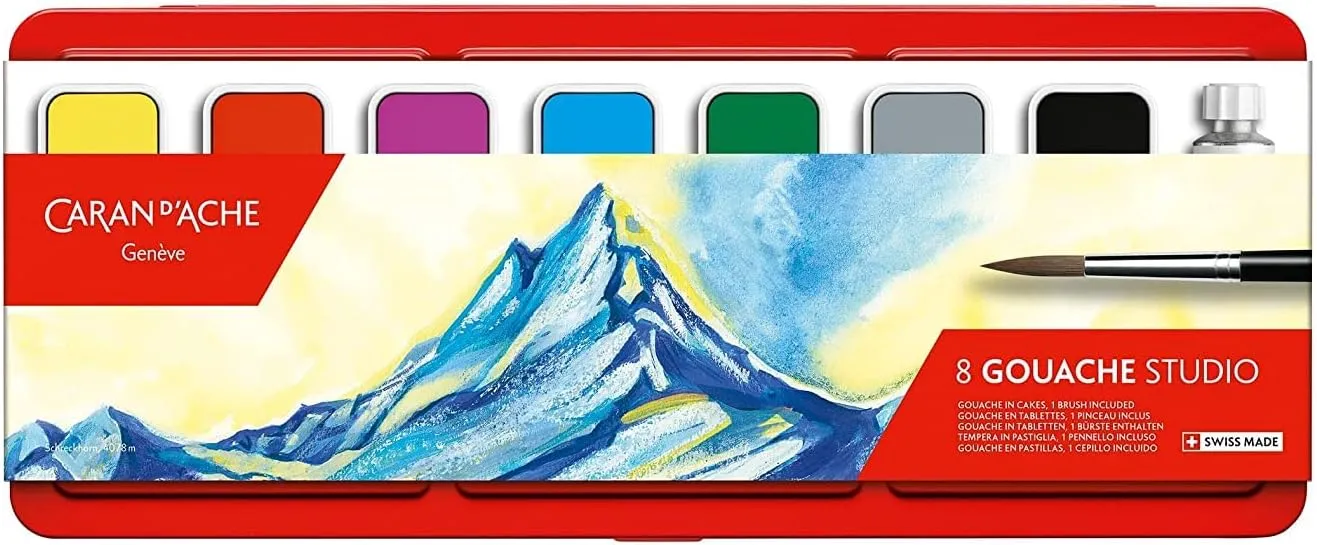 CREATIVE ART MATERIALS Caran D'ache Gouache Studio, 8 Pans (1000.308)