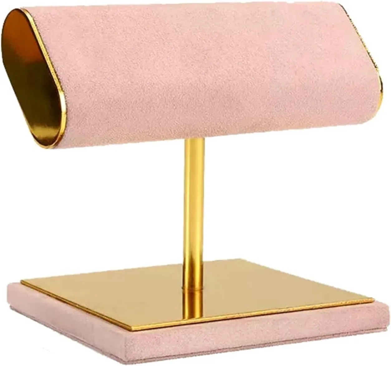 Creative T-Shaped Jewelry Holder Organizer Stand for Bracelets, Watches, and Necklaces – Velvet Leather Display Rack for Home, Office, and Retail Use