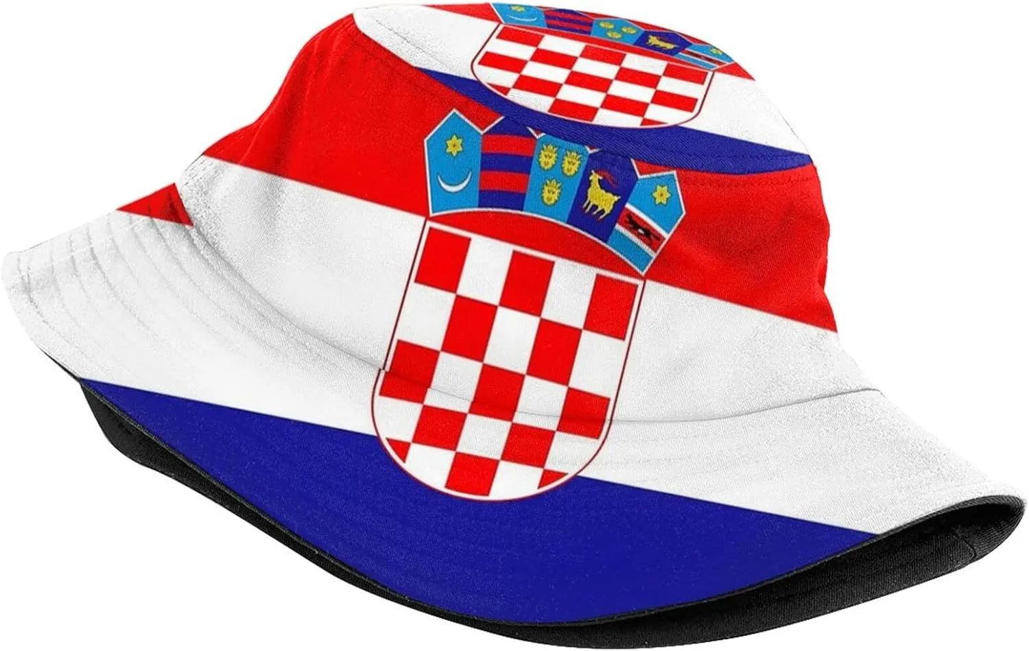 Croatia Flag Bucket Hats Fashion Sun Cap Packable Outdoor Croatian Fisherman Hat for Women and Men